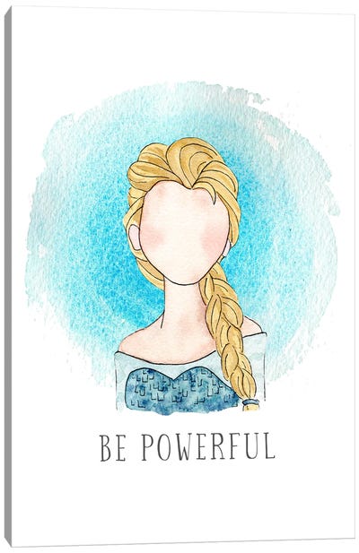 Be Powerful Like Elsa Canvas Art Print - Frozen