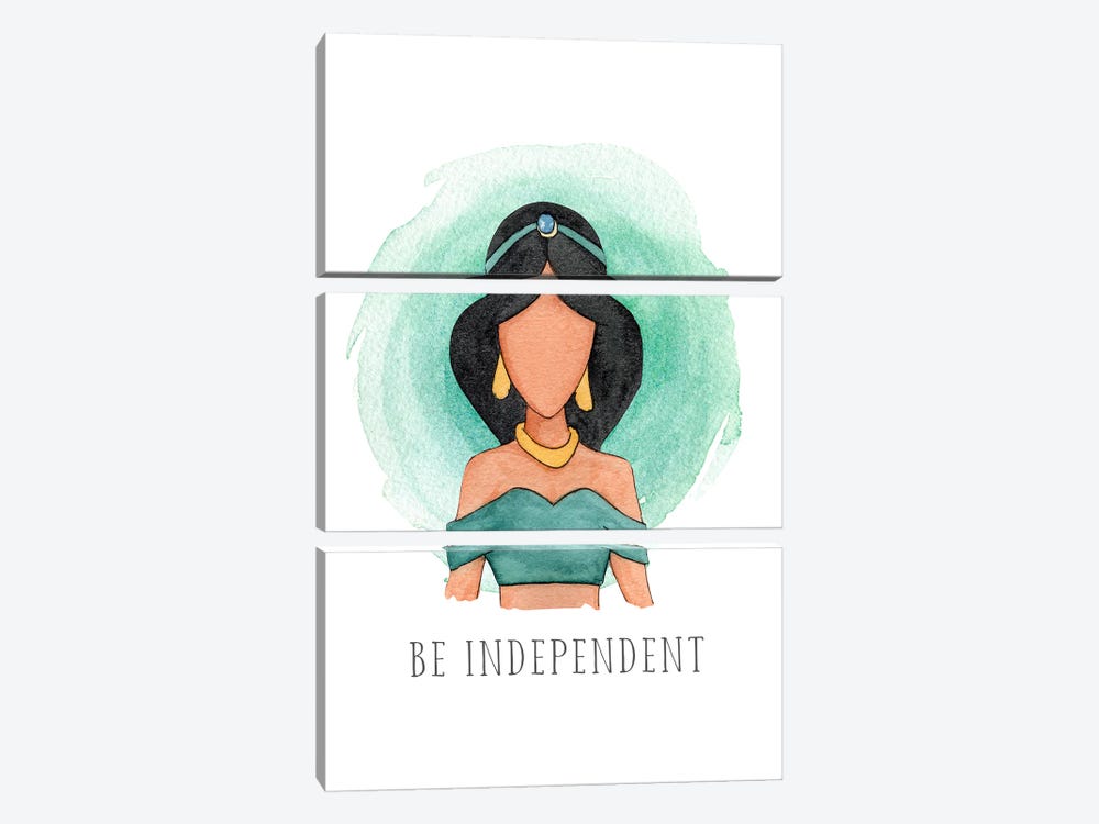 Be Independent Like Jasmine by Bright Eyes Art & Design 3-piece Canvas Print