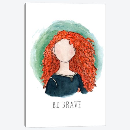 Be Brave Like Merida Canvas Print #BEY8} by Bright Eyes Art & Design Canvas Art Print