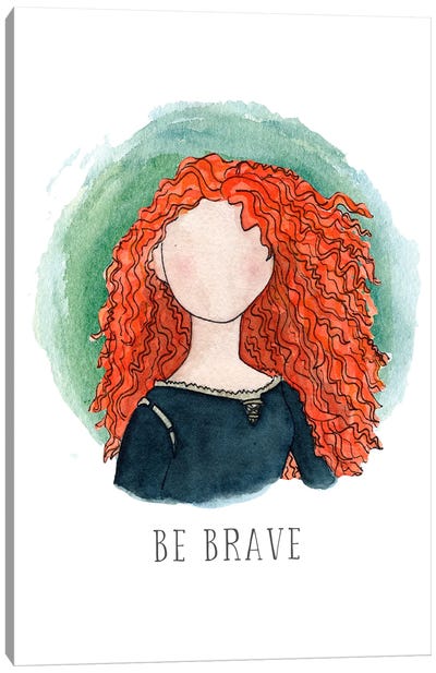 Be Brave Like Merida Canvas Art Print - Bright Eyes Art & Design