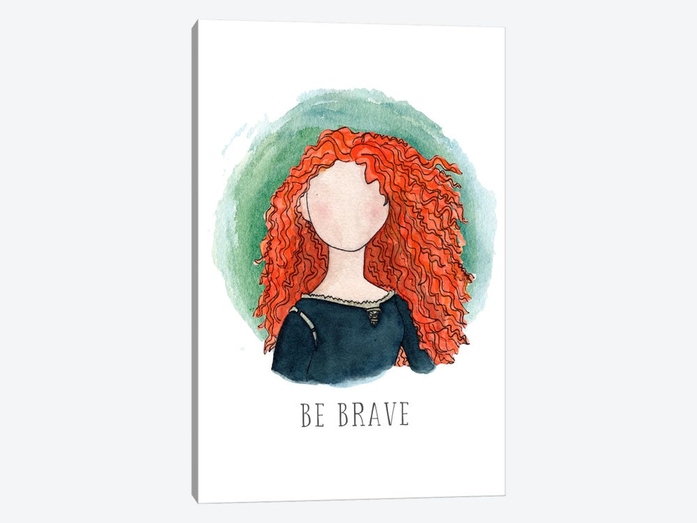 Be Brave Like Merida by Bright Eyes Art & Design 1-piece Canvas Art