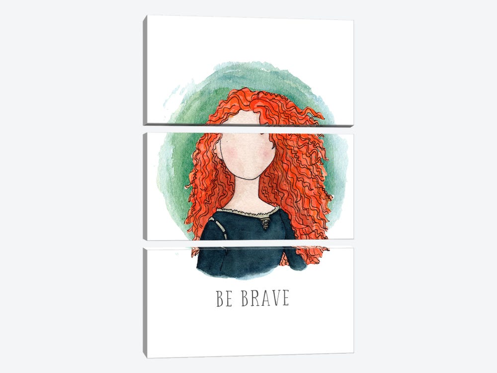 Be Brave Like Merida by Bright Eyes Art & Design 3-piece Canvas Artwork