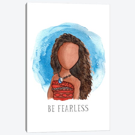 Be Fearless Like Moana Canvas Print #BEY9} by Bright Eyes Art & Design Canvas Print
