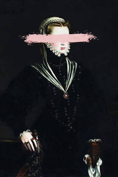 Noblewoman In Black Dress by Bona Fidesa framed wall art