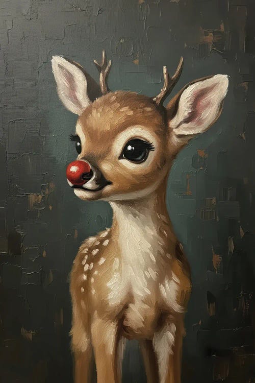 Rudolph Reindeer by Bona Fidesa wall art