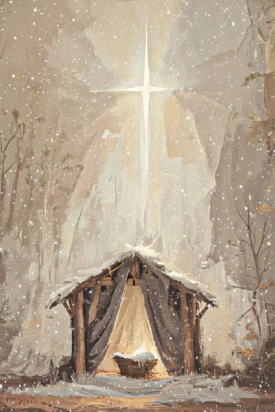 Christmas Manger by Bona Fidesa canvas print