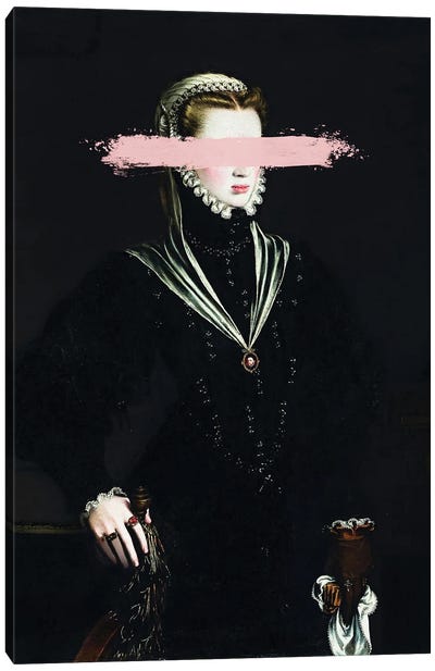 Noblewoman In Black Dress Canvas Art Print - Bona Fidesa