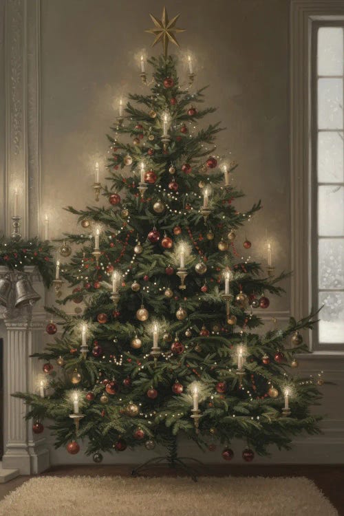 Christmas Tree Painting by Bona Fidesa wall art