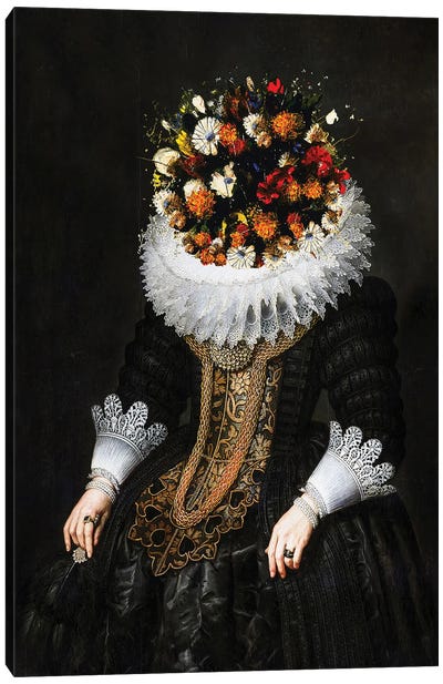 Flower-Headed Noblewoman II Canvas Art Print - Bona Fidesa