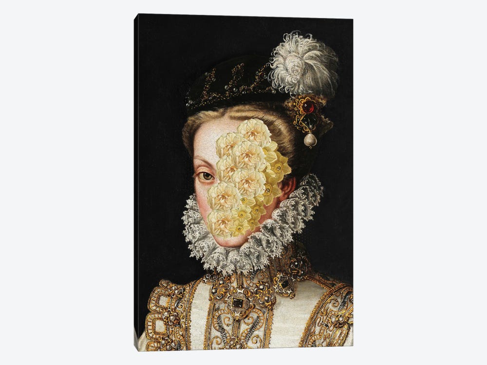 Noblewoman With Flower Face by Bona Fidesa 1-piece Art Print