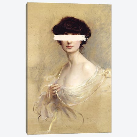 Woman Vintage Portrait Canvas Print #BFD109} by Bona Fidesa Canvas Wall Art
