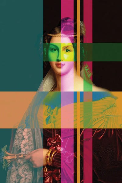 Woman Vintage Collage by Bona Fidesa art print