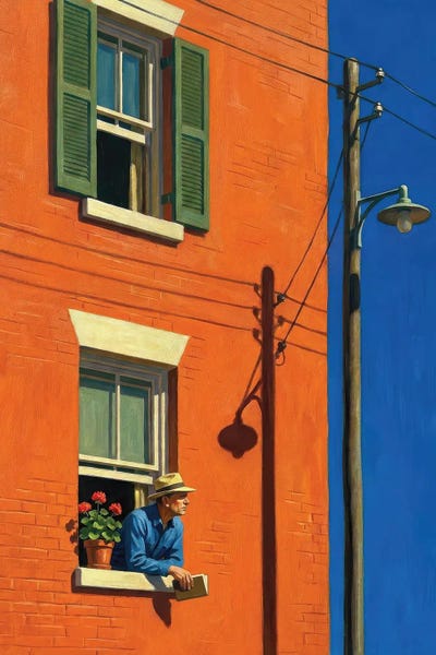 Orange Window by Bona Fidesa canvas print