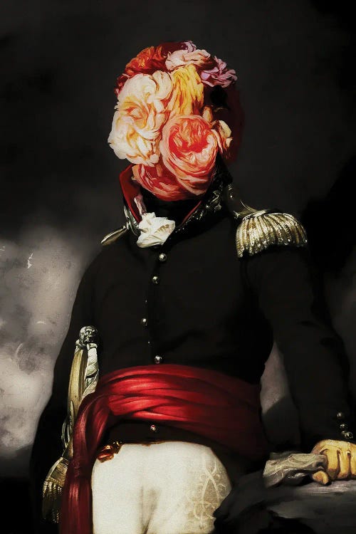 Flower-Headed Soldier Portrait I