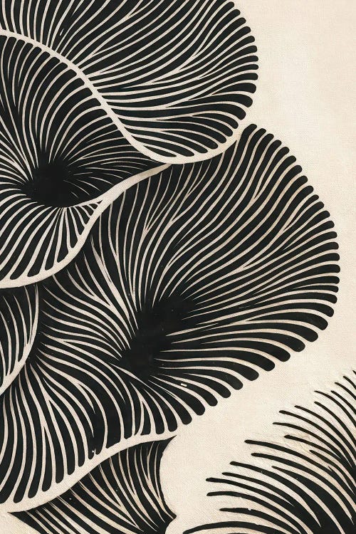 Modern Abstract Black Swirl Lines