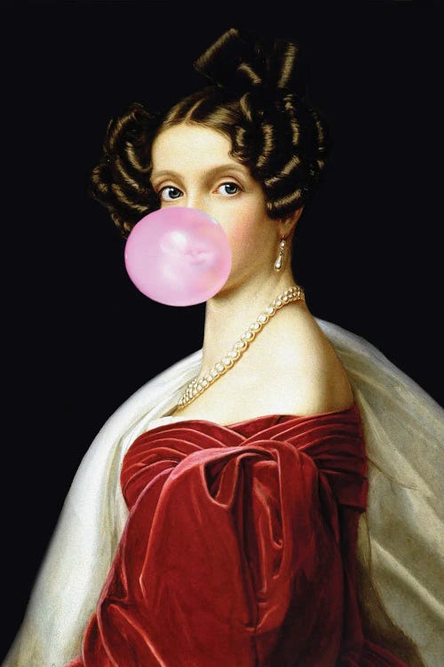 Woman Portrait With Bubblegum IV