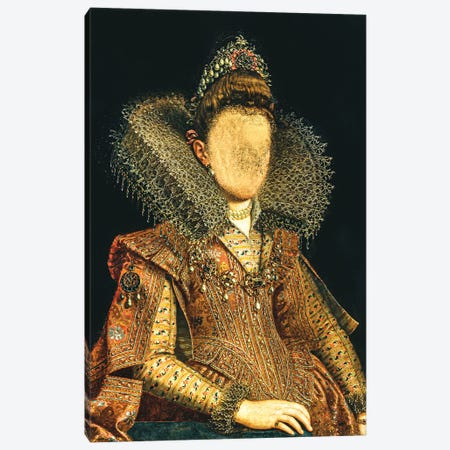 Faceless Queen Portrait Canvas Print #BFD25} by Bona Fidesa Canvas Artwork