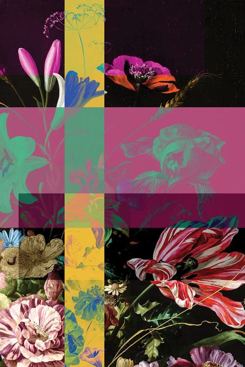 Colorful Flower Collage by Bona Fidesa wall art