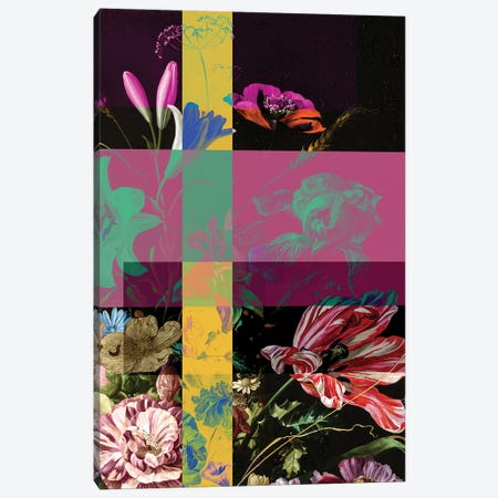 Colorful Flower Collage Canvas Print #BFD339} by Bona Fidesa Art Print