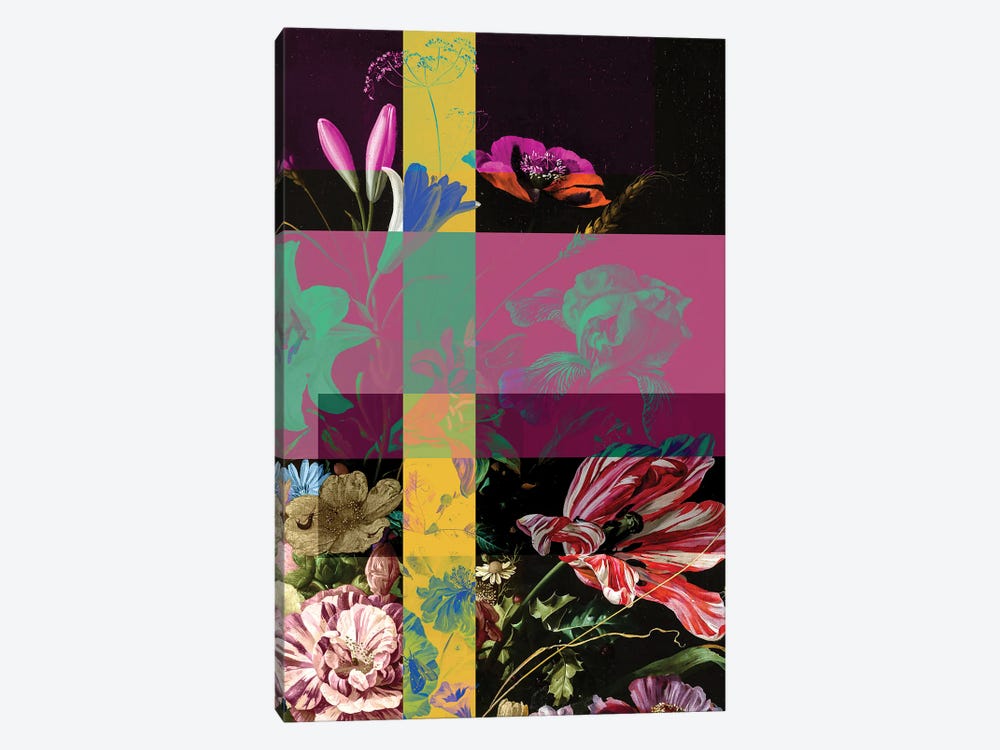 Colorful Flower Collage by Bona Fidesa 1-piece Canvas Print