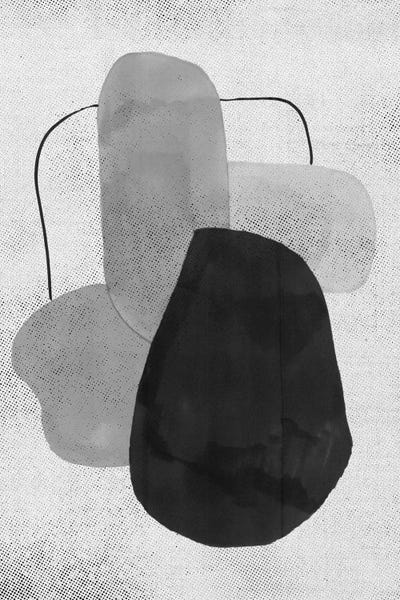 Black And White Abstract Minimalist Painting by Bona Fidesa art print