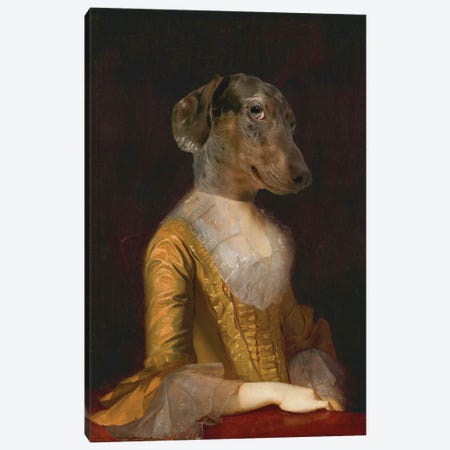 Royality Dog Portrait Canvas Print #BFD364} by Bona Fidesa Canvas Print