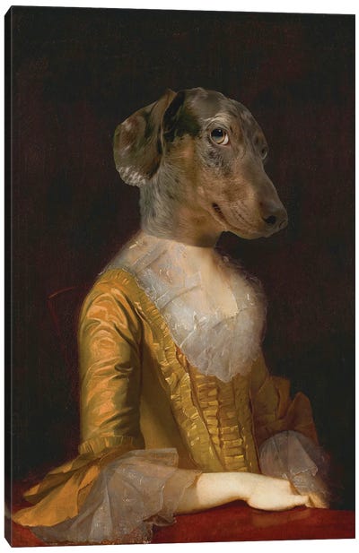 Royality Dog Portrait Canvas Art Print - Bona Fidesa