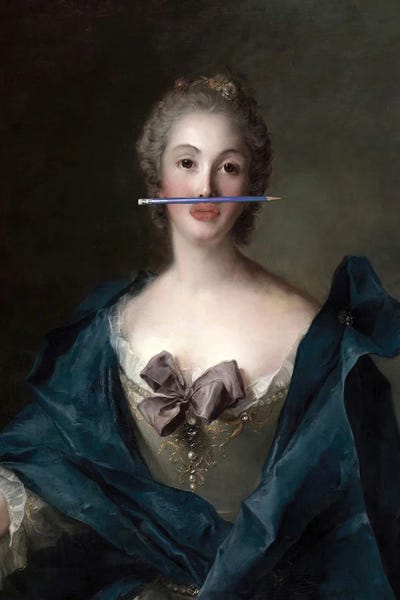 Absurd Woman Portrait by Bona Fidesa canvas print