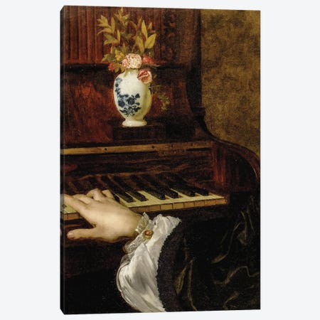 Vintage Detail Painting - Hand On Piano Canvas Print #BFD40} by Bona Fidesa Canvas Art Print