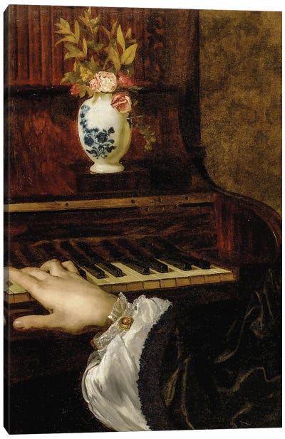 Vintage Detail Painting - Hand On Piano Canvas Art Print - Body