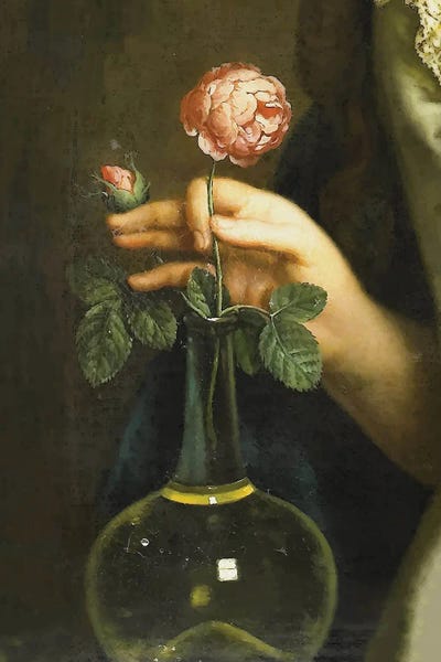 Rose In Vase - Detail Art by Bona Fidesa canvas print