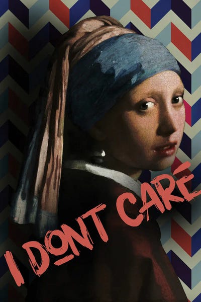 I Don't Care by Bona Fidesa art print
