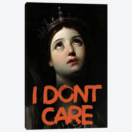 I Don't Care - Queen Portrait Canvas Print #BFD434} by Bona Fidesa Art Print