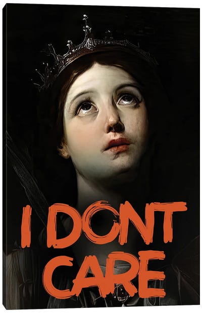 I Don't Care - Queen Portrait Canvas Art Print - Bona Fidesa