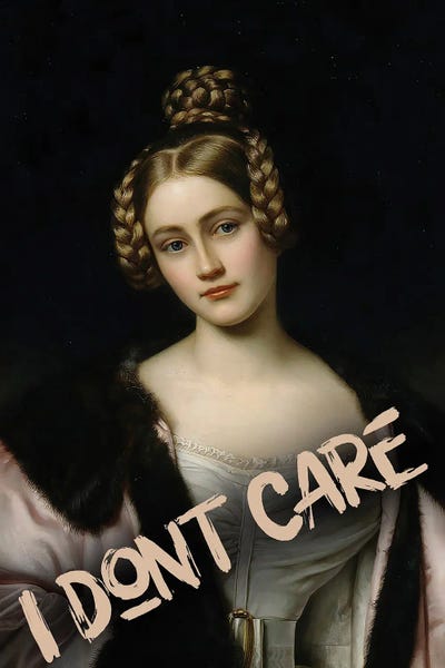 Chic Woman I Don't Care by Bona Fidesa art print