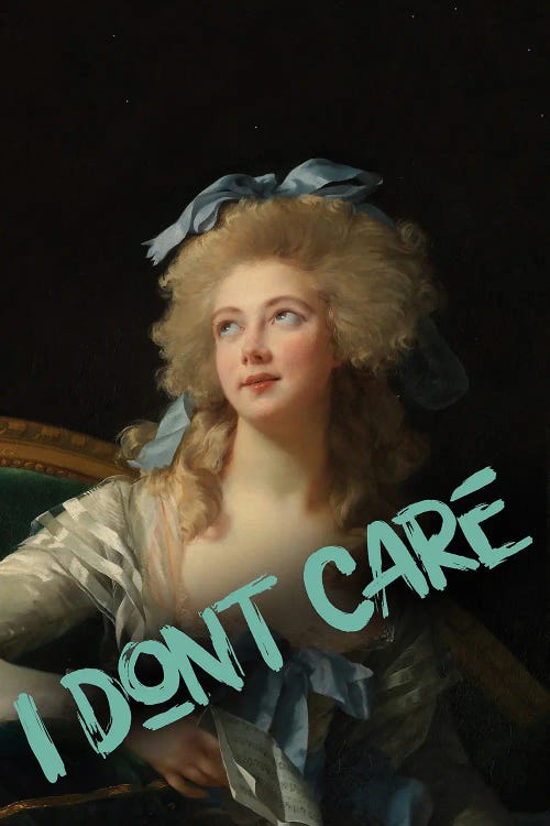 I Don't Care Vintage Quote Collage