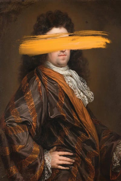 Surrealist Collages Of Baroque Portraits by Bona Fidesa canvas print