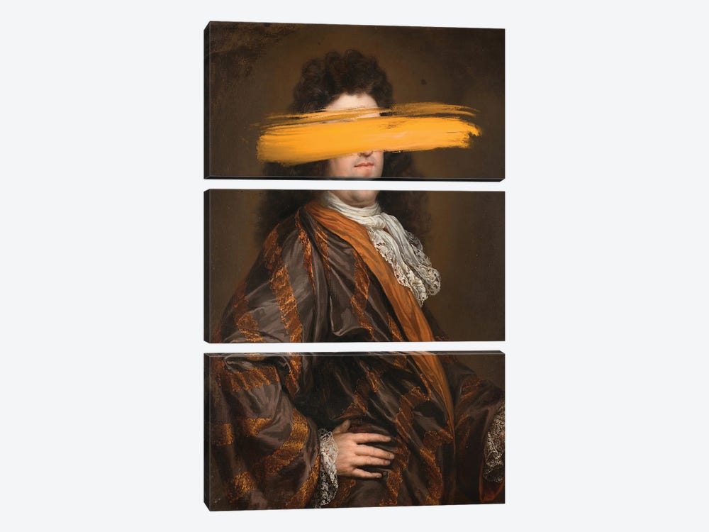 Surrealist Collages Of Baroque Portraits by Bona Fidesa 3-piece Canvas Art Print