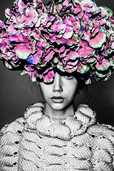 Flower Headed Woman by Bona Fidesa framed wall art