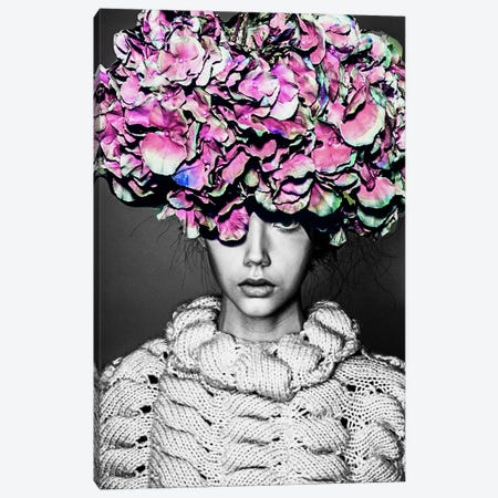 Flower Headed Woman Canvas Print #BFD49} by Bona Fidesa Canvas Print