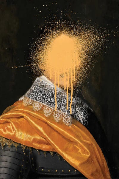 Surrealist Collages Of Renaissance And Baroque Portraiture by Bona Fidesa canvas print