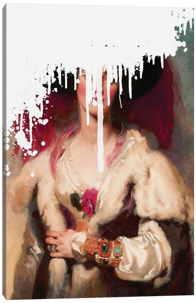 White Splash In The Noblewoman Portrait Canvas Art Print - Bona Fidesa