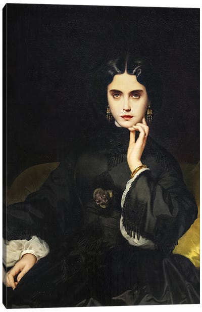 Dreamlike Femme Fatale A Baroque Surrealist Masterpiece Canvas Art Print - Historical Fashion Art