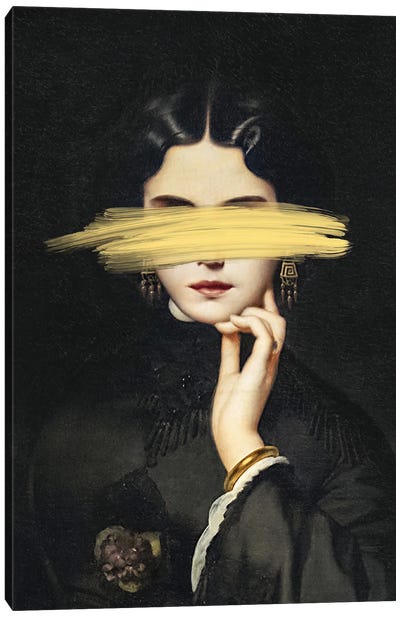 The Elegance Of Surrealism A Baroque Female Portrait Canvas Art Print - Bona Fidesa