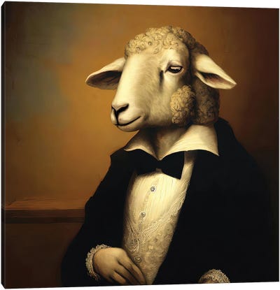 Noble Sheep Canvas Art Print - Bona Fidesa