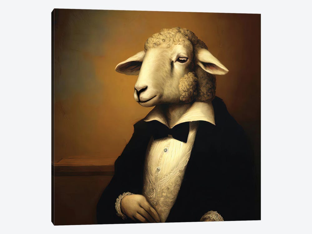 Noble Sheep by Bona Fidesa 1-piece Canvas Wall Art