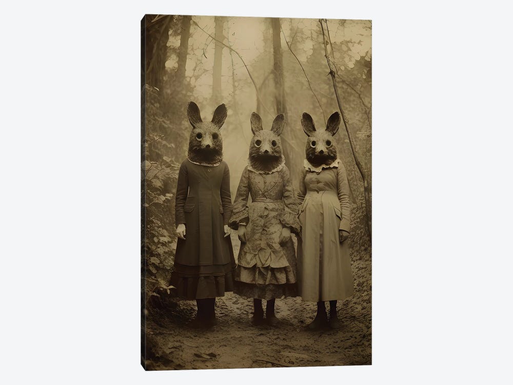 Rabbit Cult Of The Forest by Bona Fidesa 1-piece Canvas Art