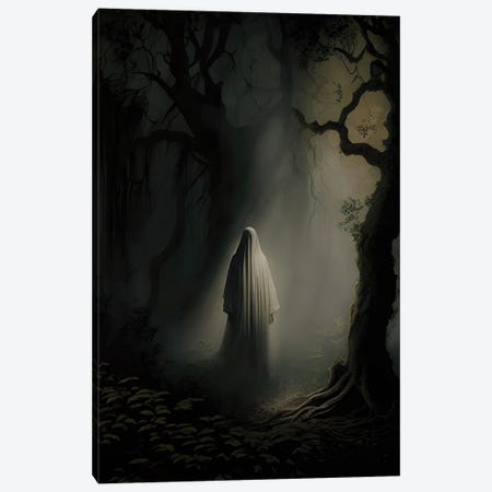 Ghost In The Forest By Moonlight Canvas Print #BFD624} by Bona Fidesa Canvas Artwork