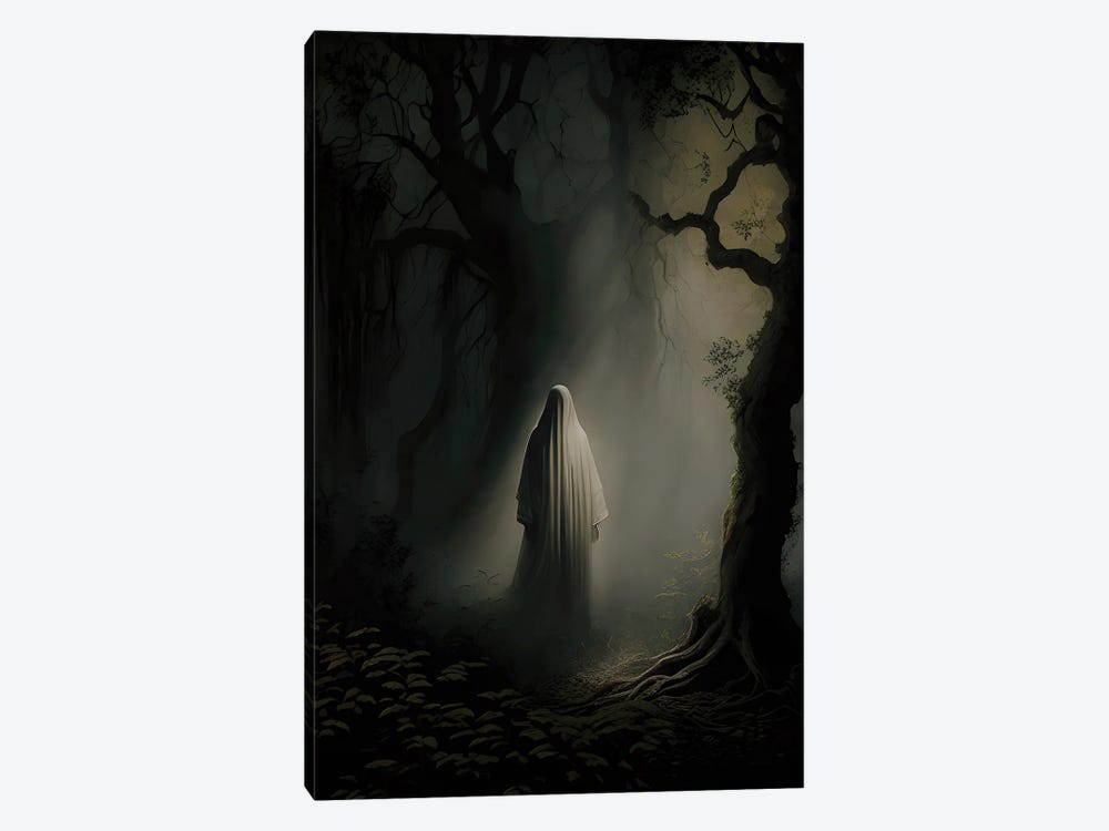 Ghost In The Forest By Moonlight by Bona Fidesa 1-piece Canvas Art Print