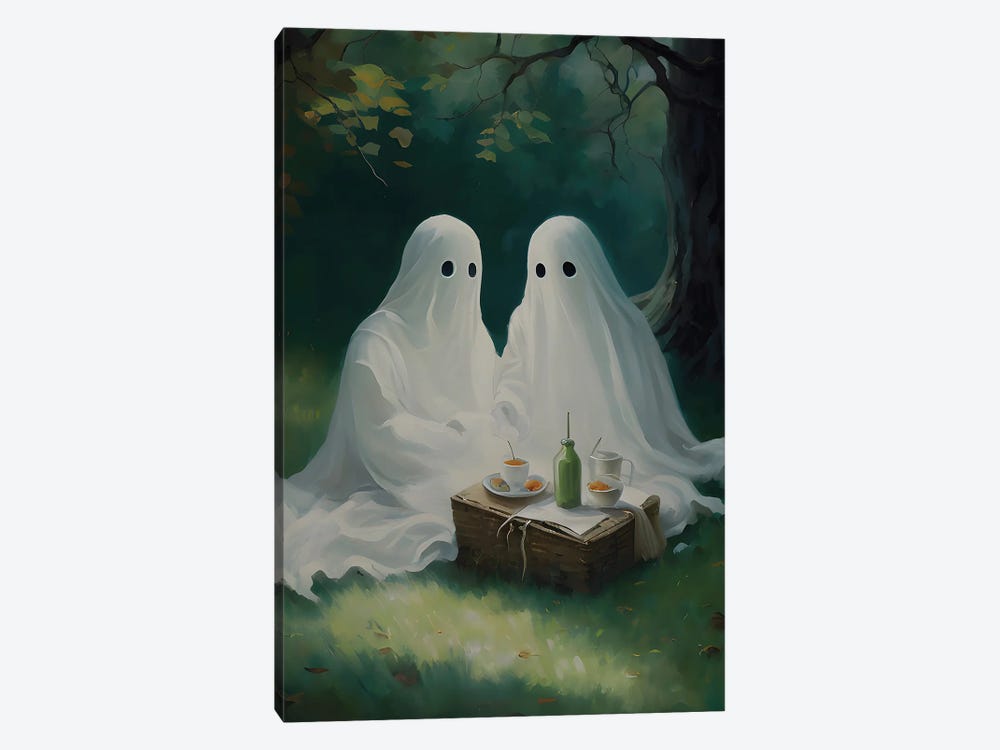 Ghost Couple Having A Picnic by Bona Fidesa 1-piece Canvas Art